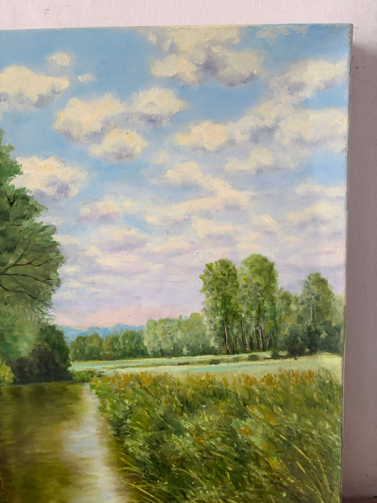 Summer landscape, oil on canvas signed André Lagarde 2005