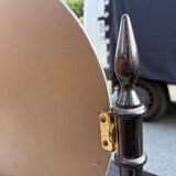 Coiffeuse triptyque vintage 1960s en acajou– signée G. Blouin Nantes