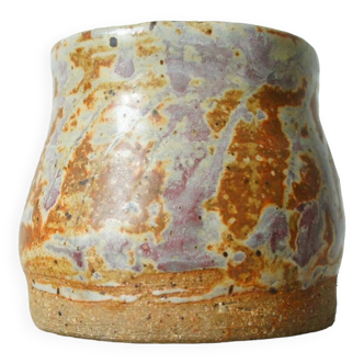 Brutalist ceramic in glazed chamotte stoneware