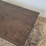 Antique 1900s rustic farmhouse coffee table two drawers