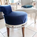 Vintage velvet pouf stool seat quality