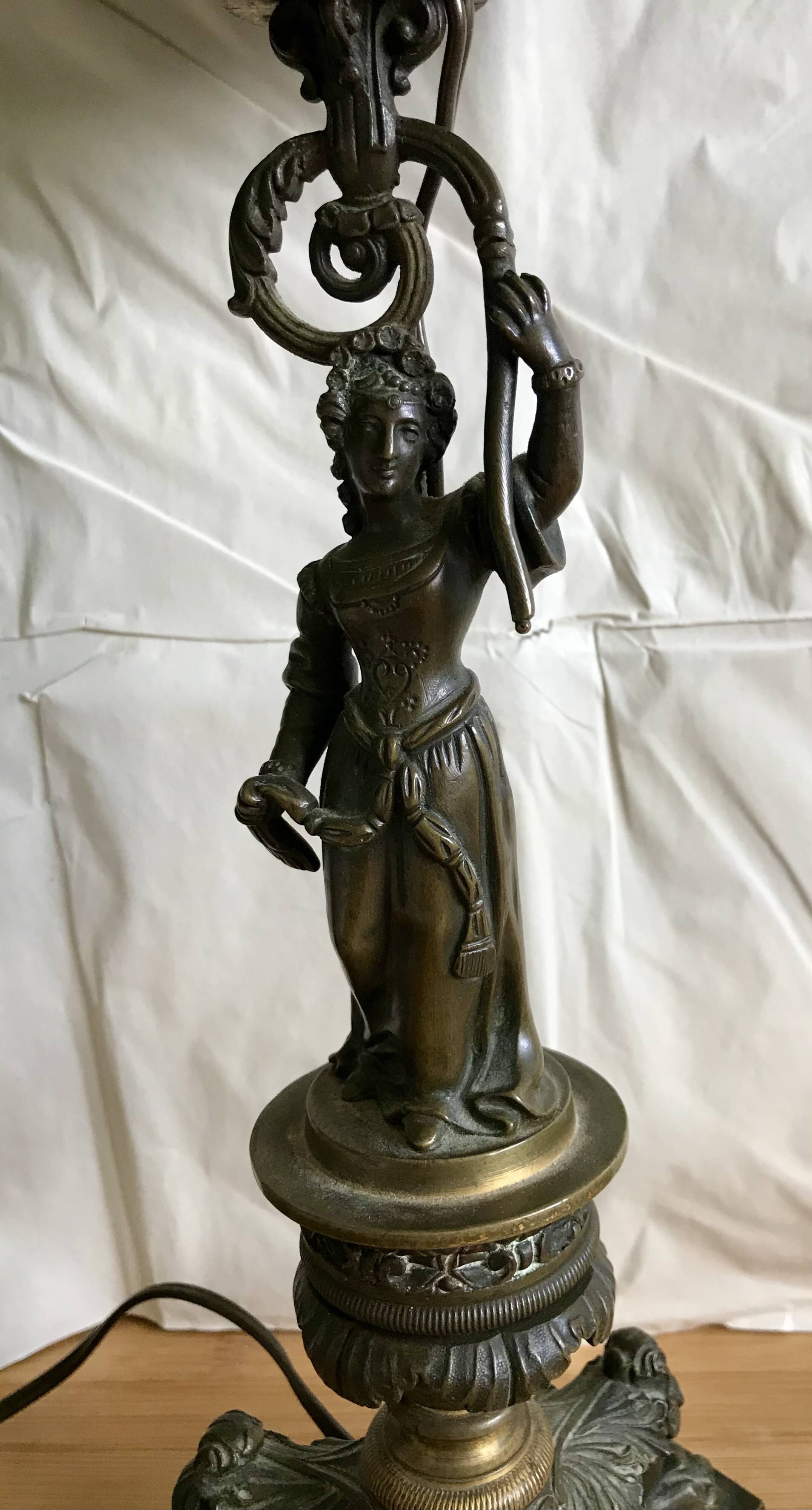 Louis Philippe bronze lamp