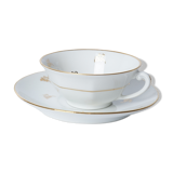 Saucers and cups porcelain limoge NL x8