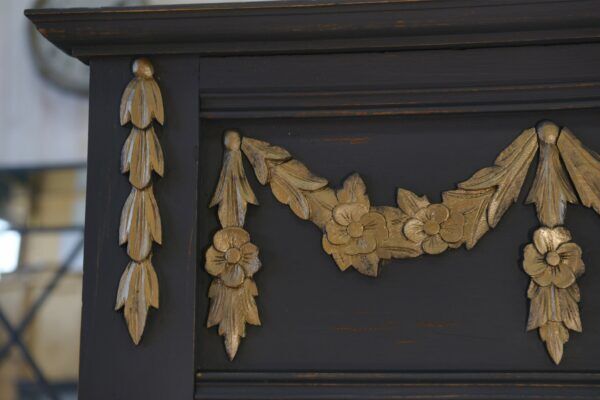 1930s Art Deco solid oak and beveled glass mirror