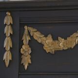 1930s Art Deco solid oak and beveled glass mirror