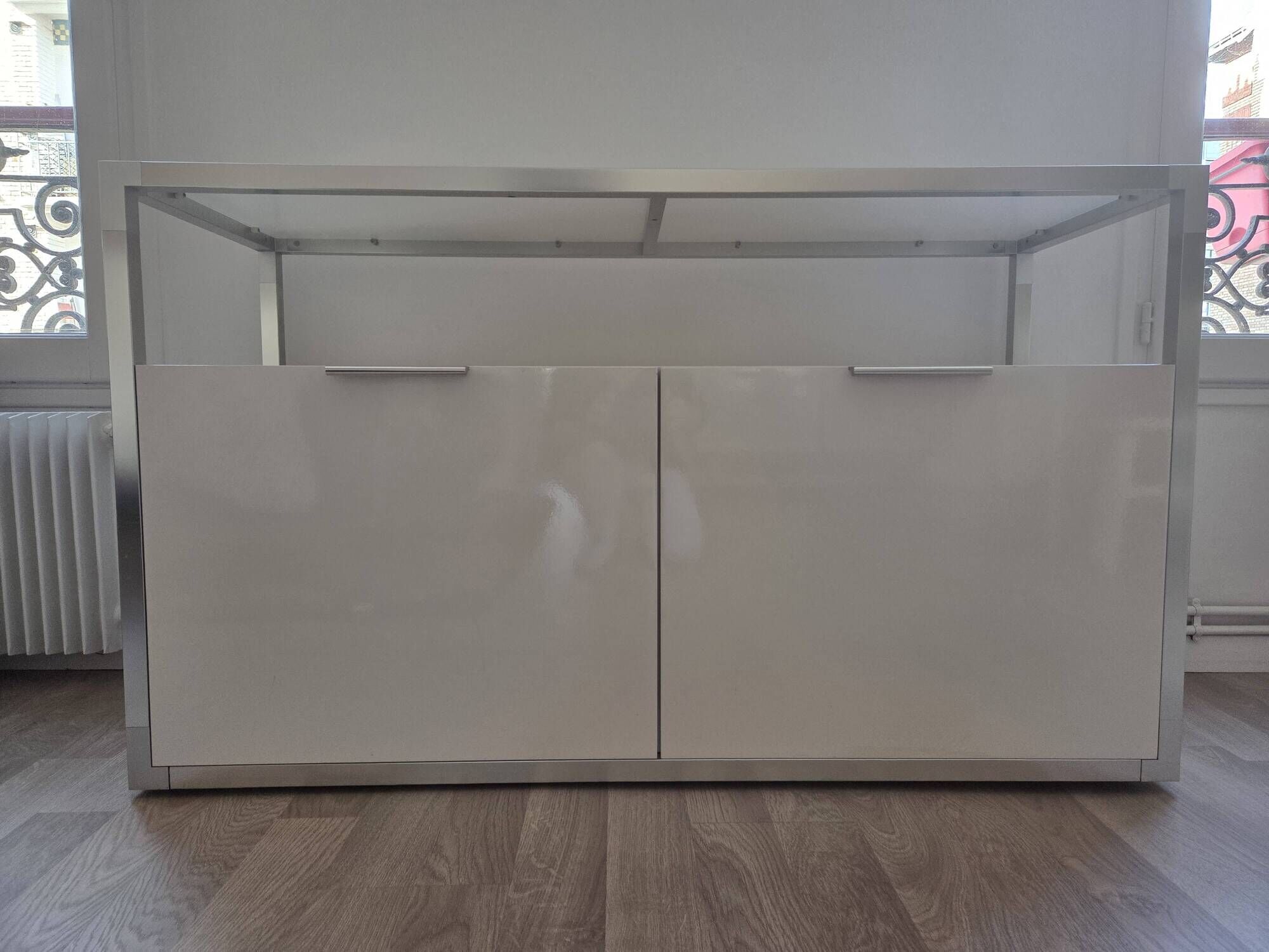 White base buffet with 2 doors - Ligne Roset – Dedicato model by Didier Gomez