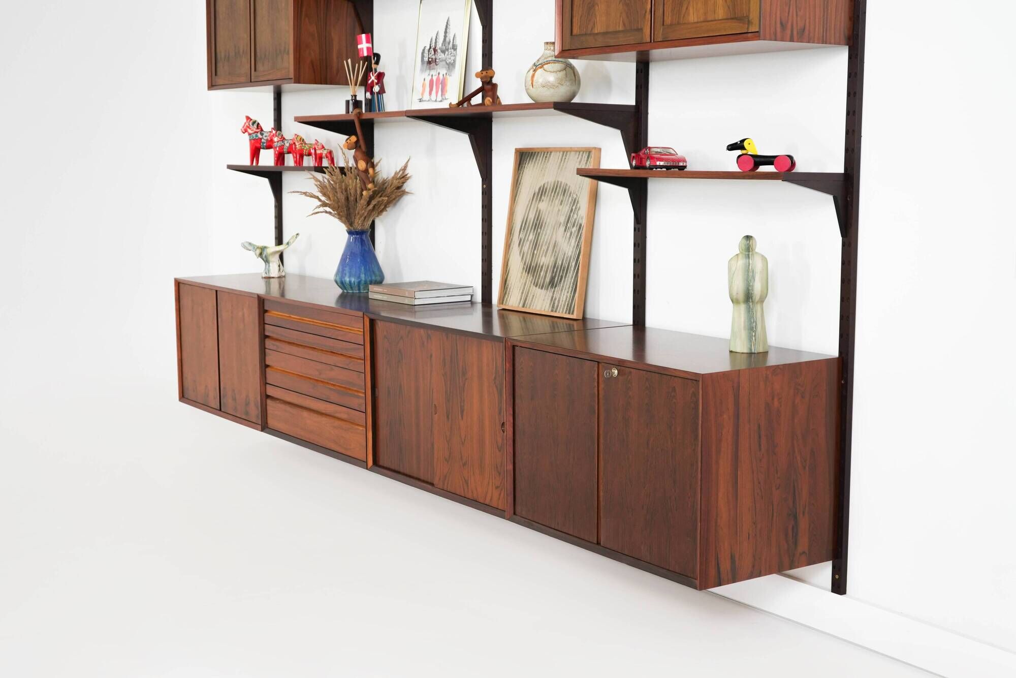 Modular shelving by Poul Cadovius, rosewood, 1970s