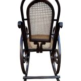Set of 2 thonet style cane rocking chairs