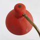 Flexible desk lamp vintage Aluminor in red lacquered metal. Year 50