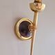 Paire d'appliques opaline et laiton 1950