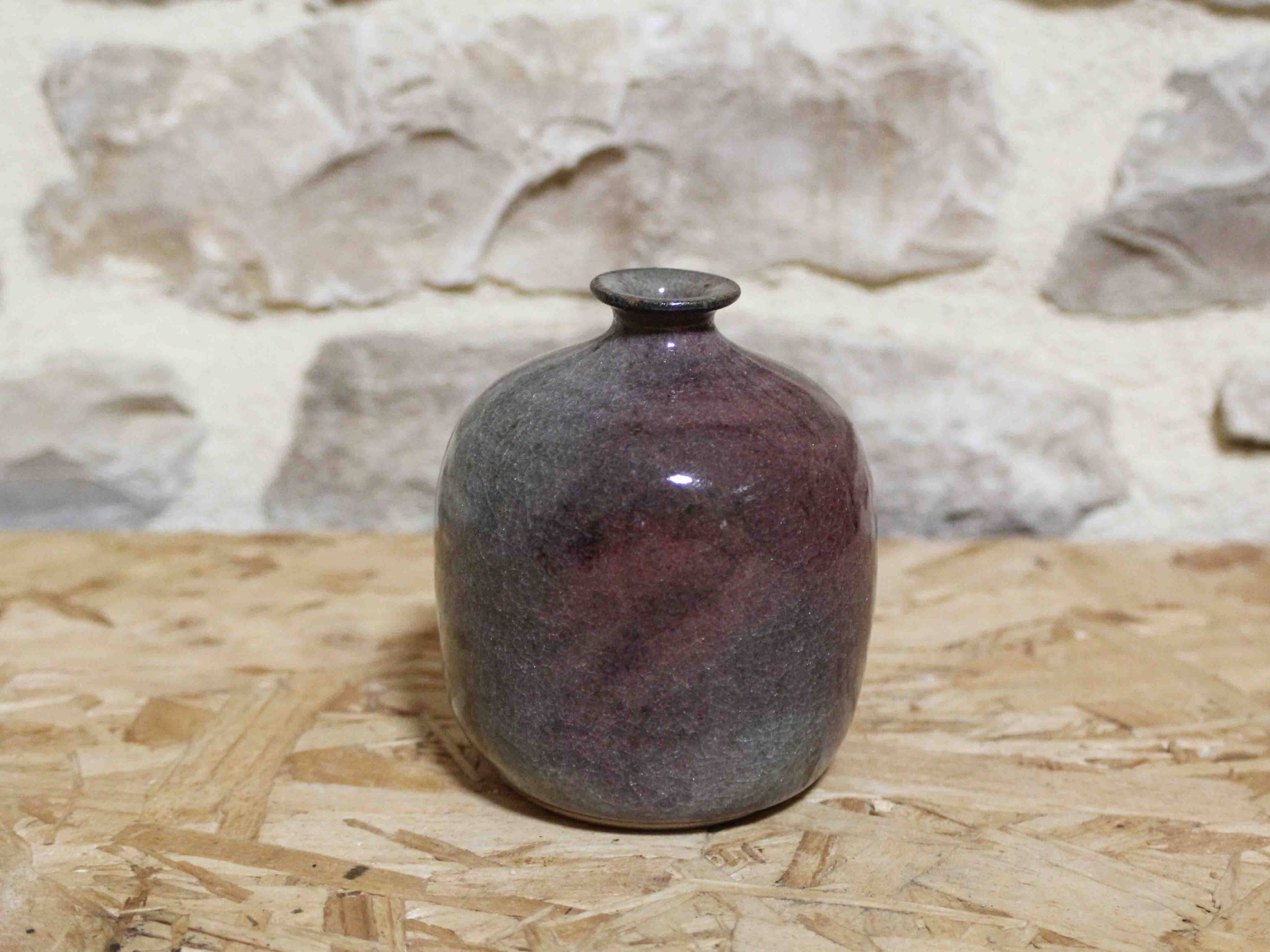 Small glazed ceramic vase