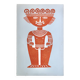 Original Pre-Columbian print, Aztecs Colombia folk 60s