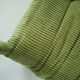 Togo Armchair and Pouf in Fresh green Corduroy