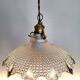 Holophane lamp, Art deco, jaren 30, geribbelde glasstructuur, gegoten glas