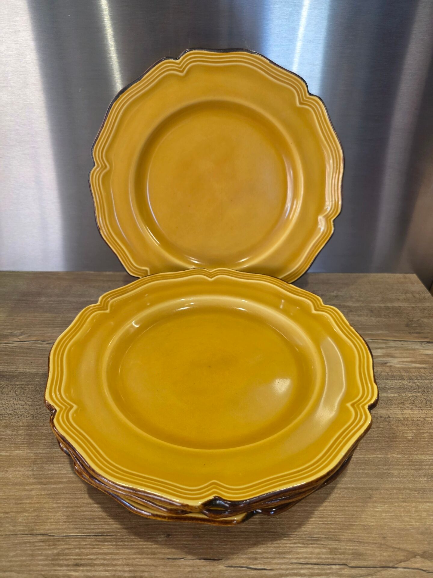 4 assiettes Dieulefit milon terre vernissée