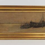Painting depicting a maritime landscape
