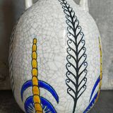 Soliflore bottle vase in fine earthenware boch frères la louvière-keramis early 20th century