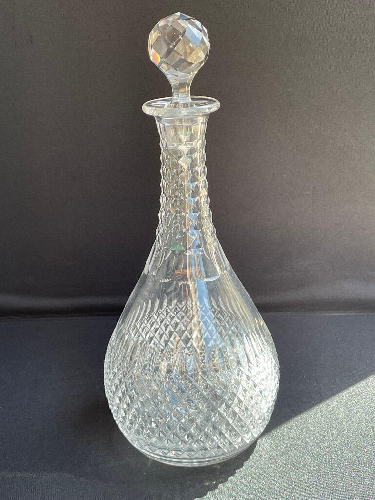 Carafe - art deco - blown and cut crystal