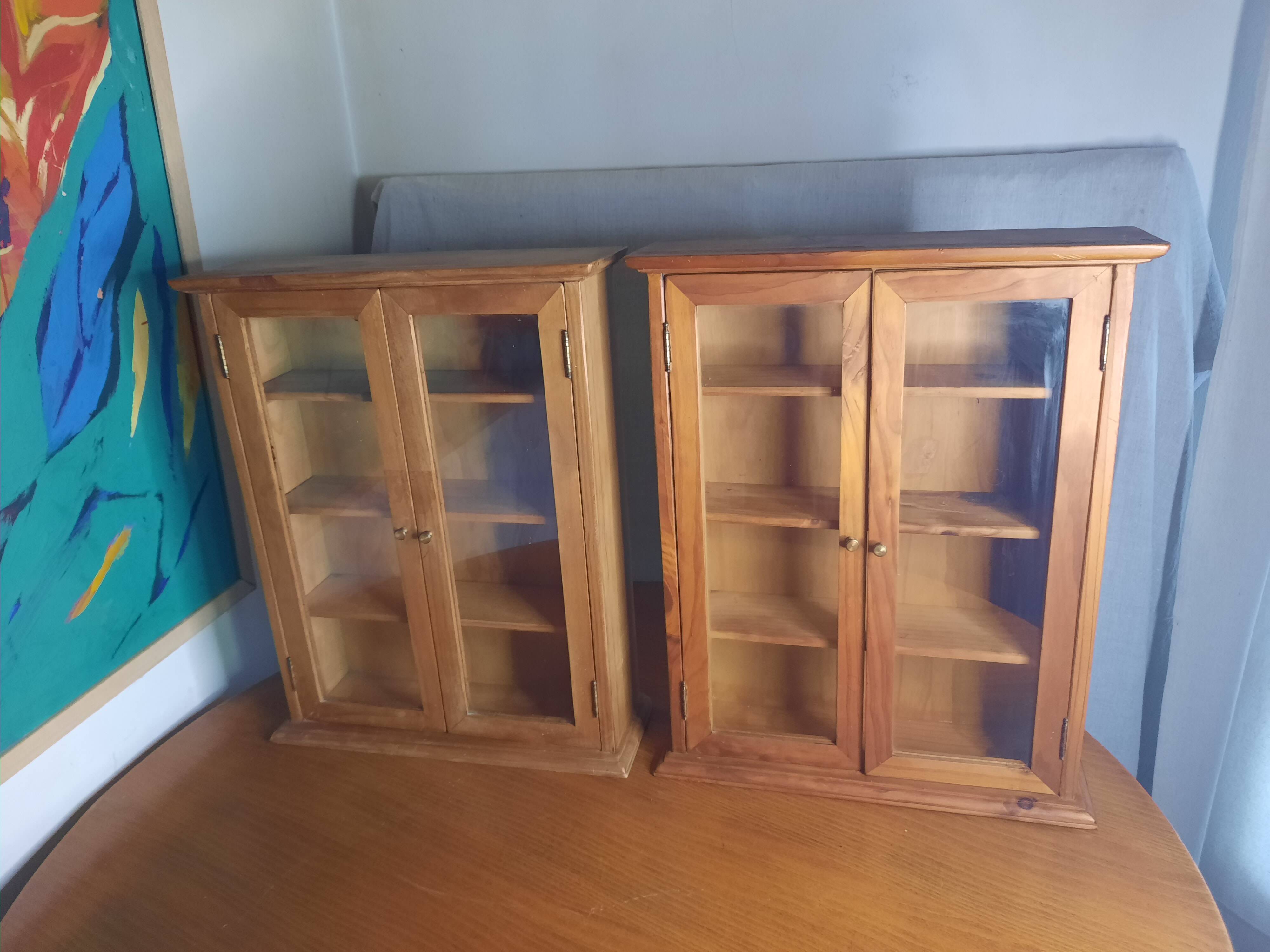 Pair of small display cabinets