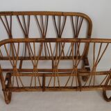 Rattan bed & vintage bamboo