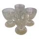 Four old molded glass shells