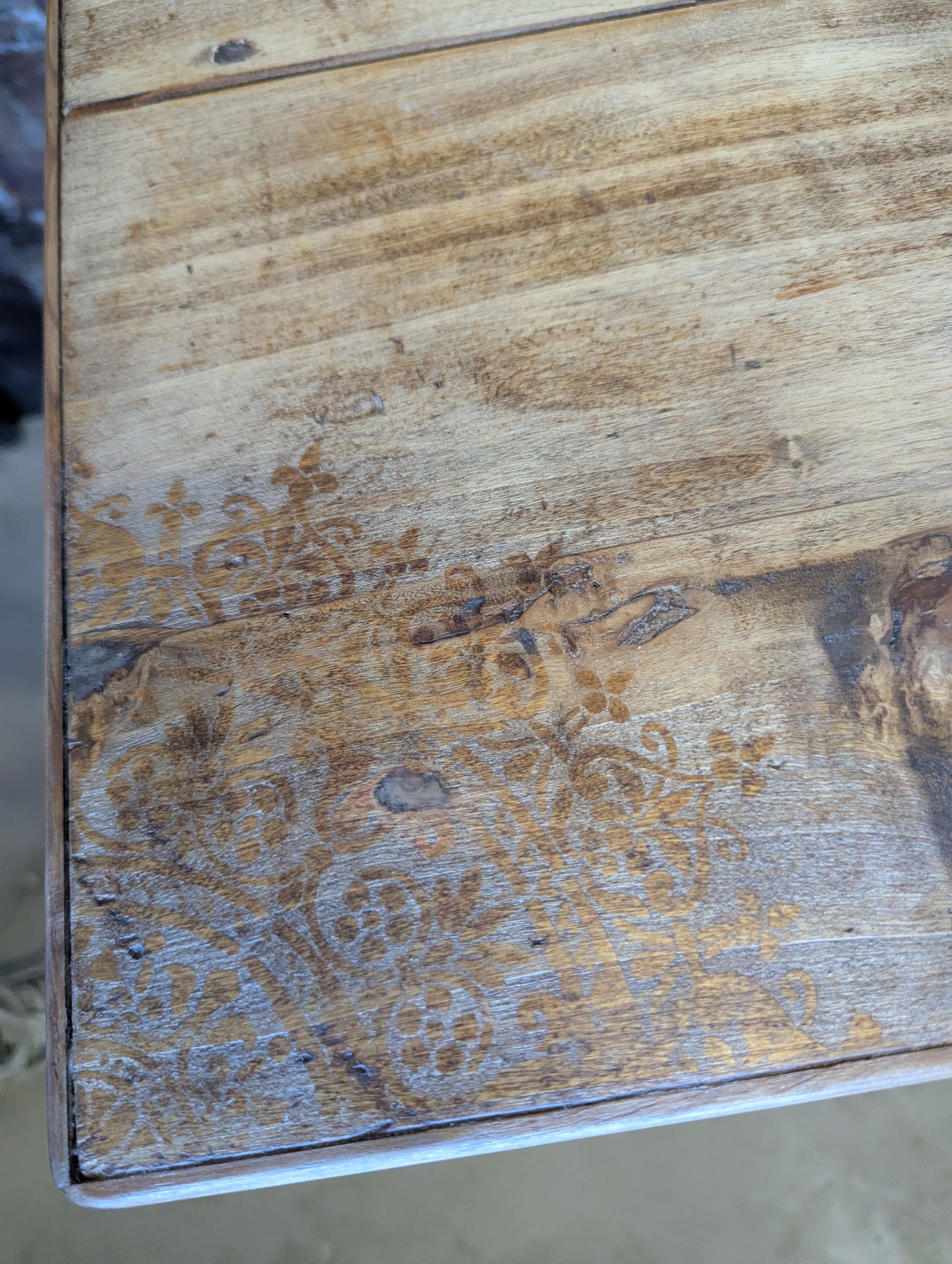 Small renovated antique table