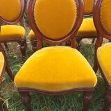6 mahogany medaillon chairs from Louis Philippe 19th century