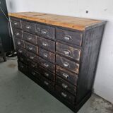 Old workshop drawer cabinet industrial furniture black patina