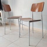 Pair of chairs in formica 60s