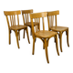 4 chaises bistrot, bois, années 60
