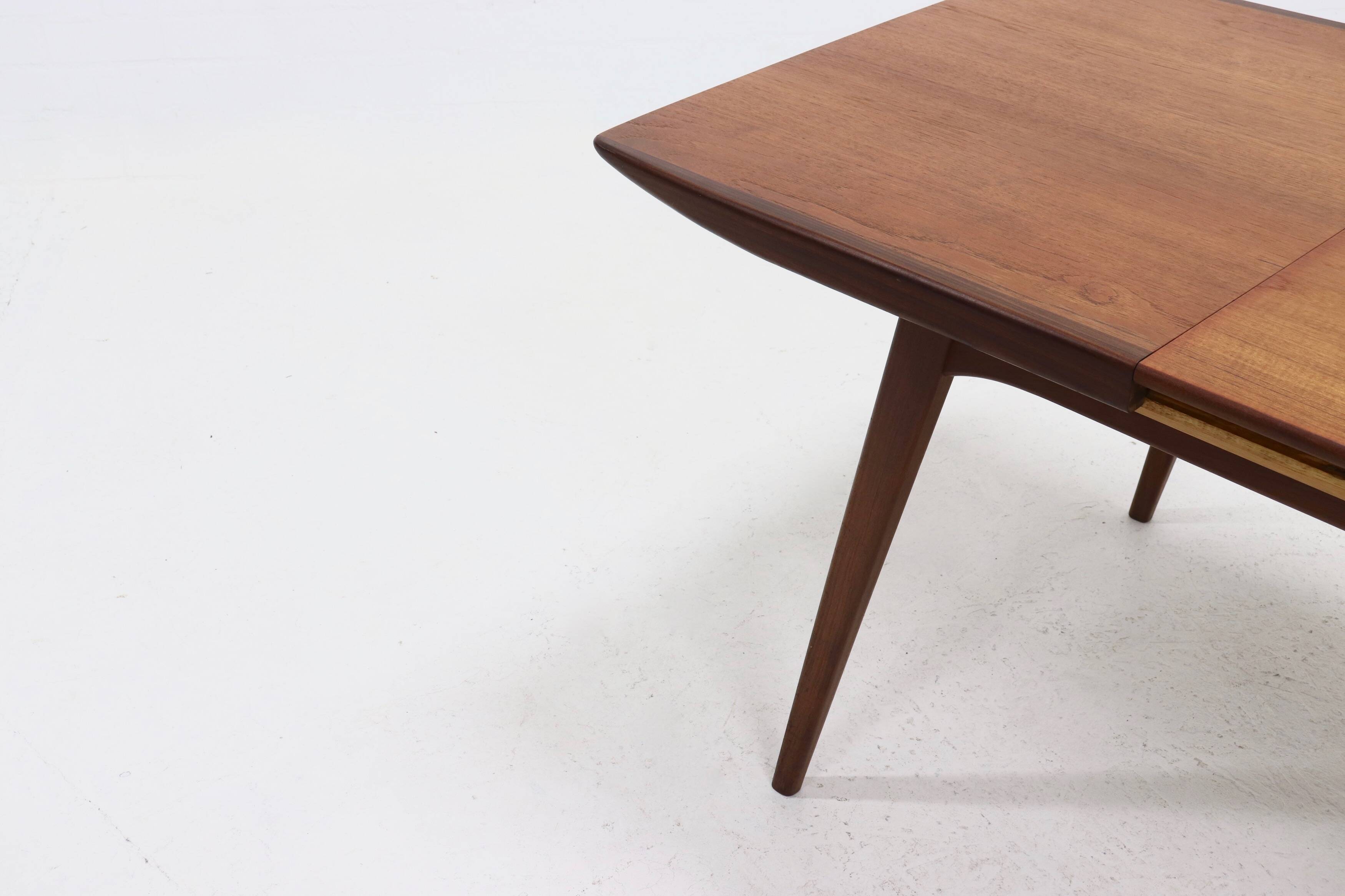 Extendable Teak Dining Table by Louis van Teeffelen for WeBe 1950s