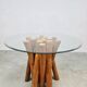 Vintage fifties bamboo dining table 1950