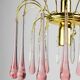 Chandelier pampilles pearl pink.