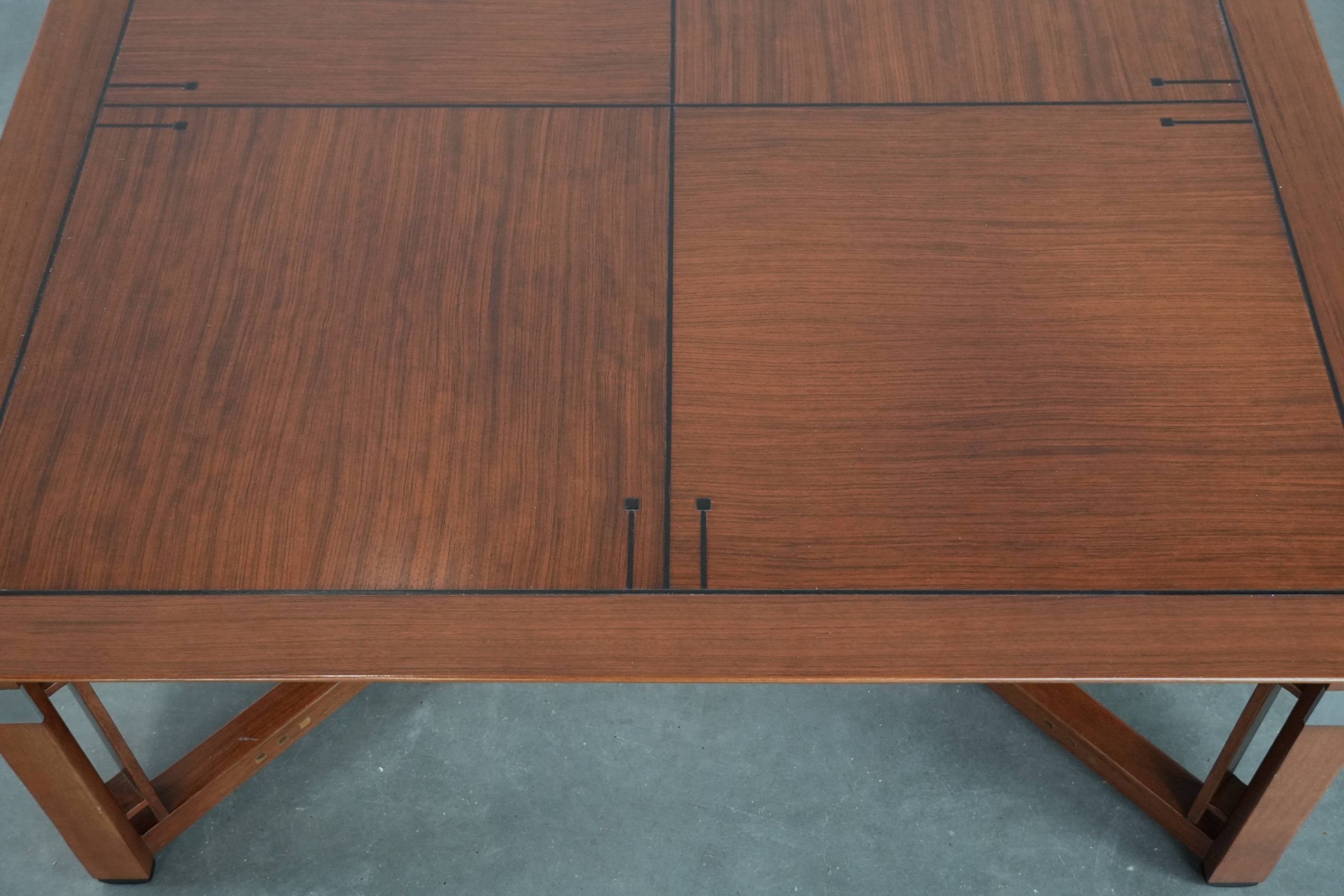 Beautiful and luxurious large square Art Deco design coffee table