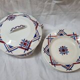 Soup plates and soup tureen Moulin des loups, hamage, US Taritz art deco