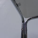 Coffee table with smoked glass top in chromed frame