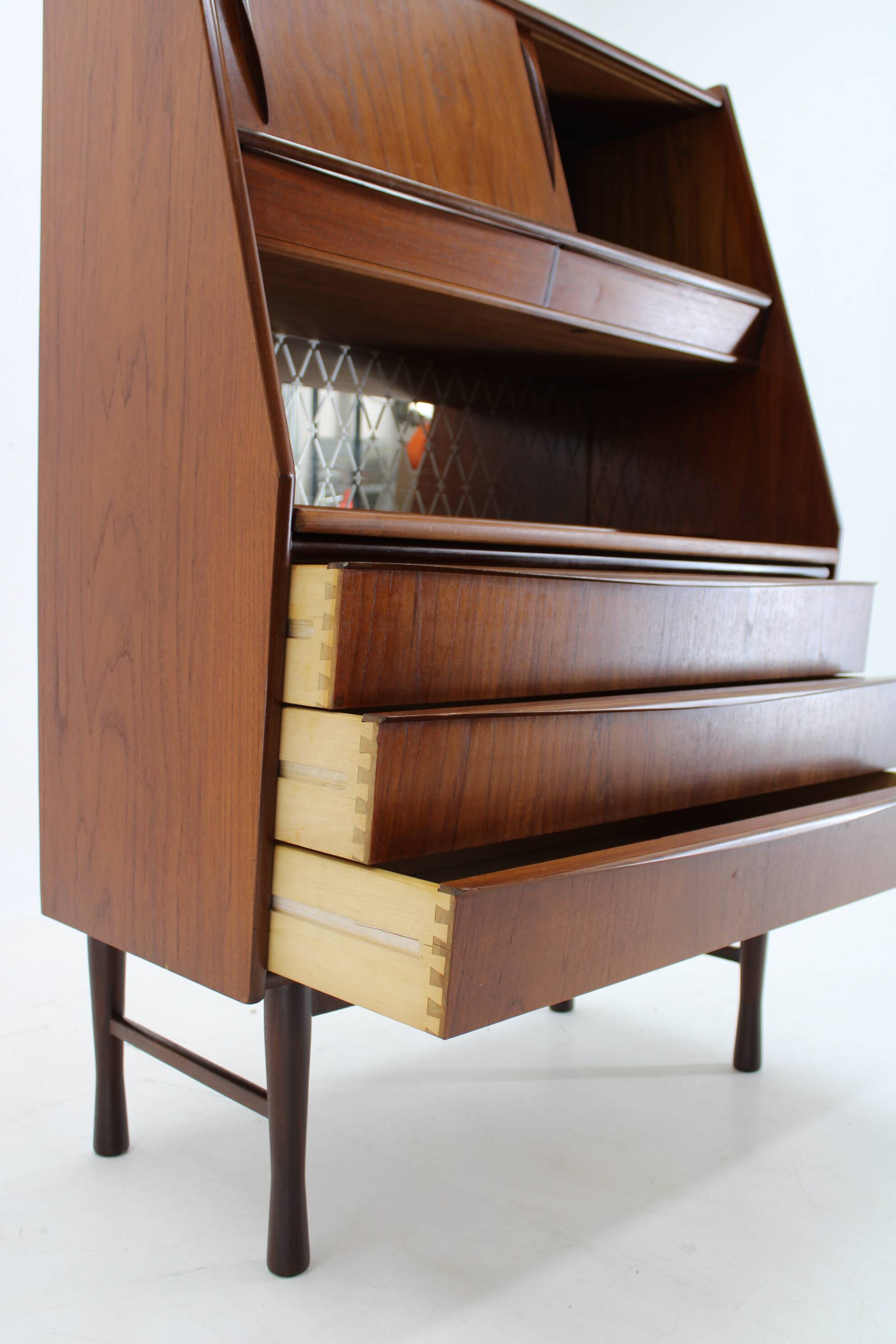 1960s Danish Teak Secretary/Writing Cabinet