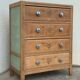 Art deco chest of drawers raw wood and khaki