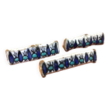 1920-1940 3 Ceramic Knife Holders Tunisian Nabeul el-Kh Workshop