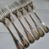 6 Fourchettes De Table En Métal Argenté Boulenger