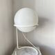 Vintage Postmodern Table Lamp by Glashütte Limburg – White Glass Globe