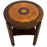 Art Deco Oak Side Table Inlaid Leaf coromandel minimalist design