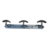 Wall coat rack in chromed metal 3 hooks 50s