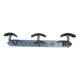 Wall coat rack in chromed metal 3 hooks 50s