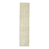 Vintage Turkish Oushak Handmade Wool Cotton Beige Runner Rug 71x315