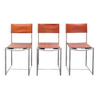 Odessa chair by Giandomenico Belotti for Pluri, Italy, 1974, Set of 3