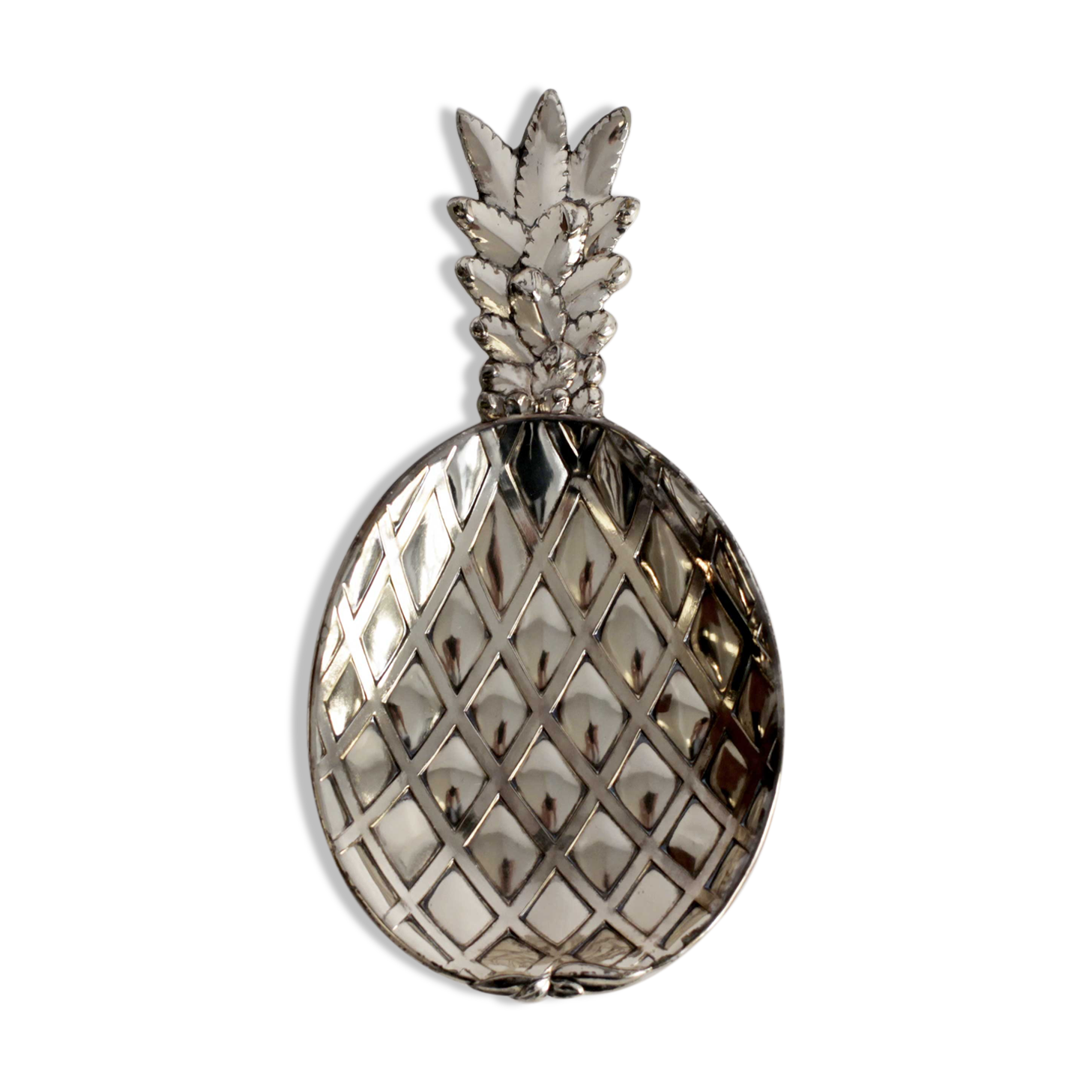 Pineapple silver metal ashtray