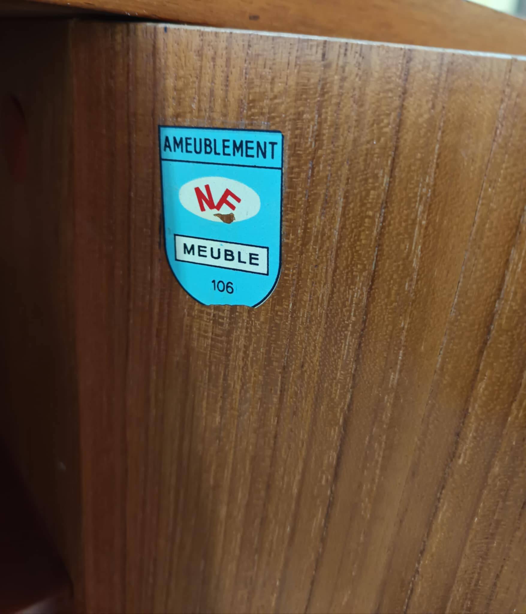 Teak and leather sideboard by Malora, 1955