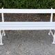 Old white garden bench cast iron feet 19th century