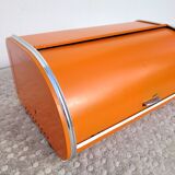Vintage orange bread box 1970